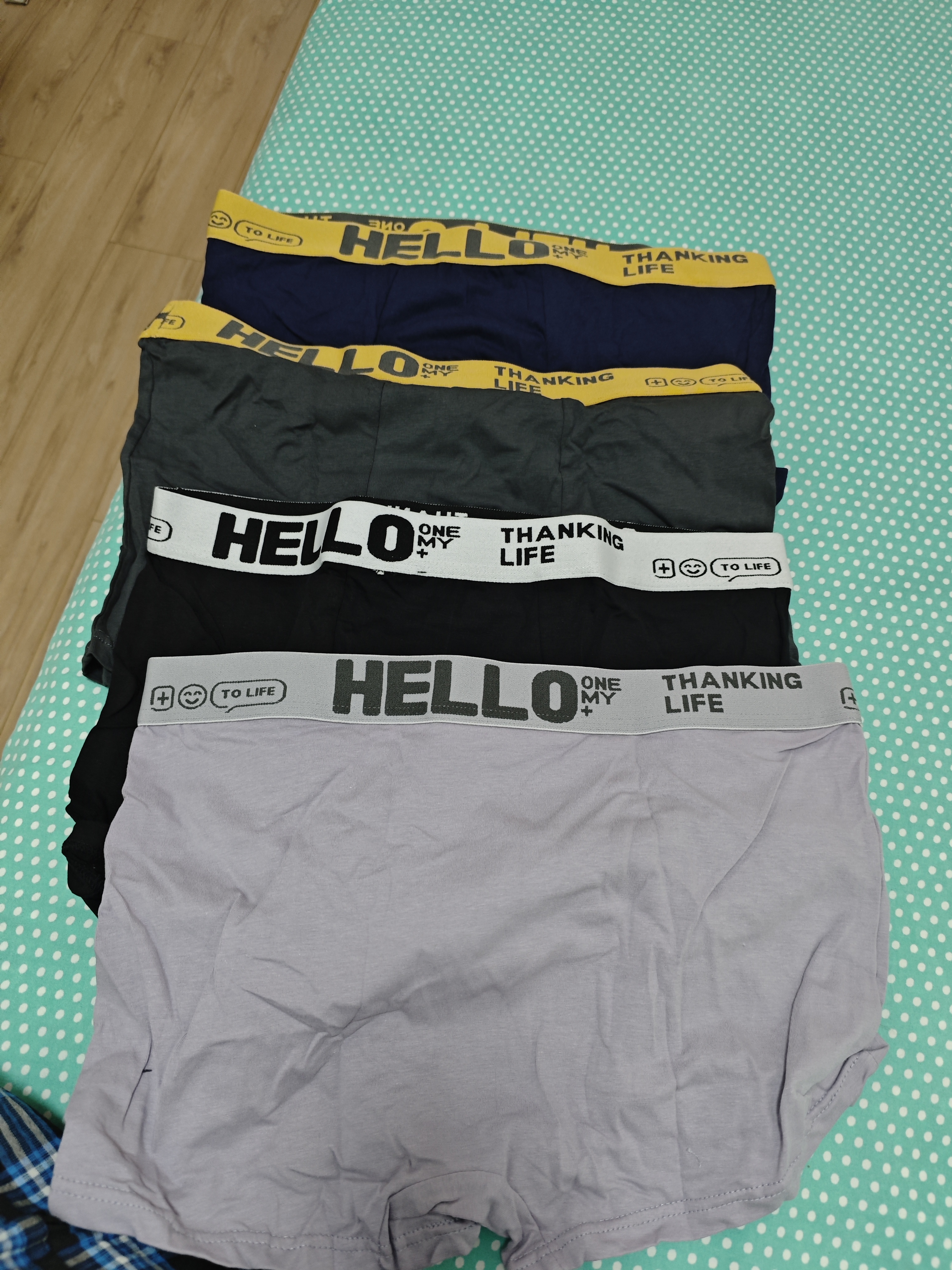 真维斯（Jeanswest）男士内裤纯棉平角裤大码四角4条 实拍图