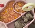 LUSN宝宝餐盘吸盘式辅食碗硅胶自主进食分格专用餐具套装儿童饭盒 实拍图