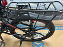 EG7山地自行车成人学生变速越野单车双减震赛车26寸青少年男女 六刀【升级减震 轻量铝架】黑红 24寸27速【适合：145-165CM】 实拍图