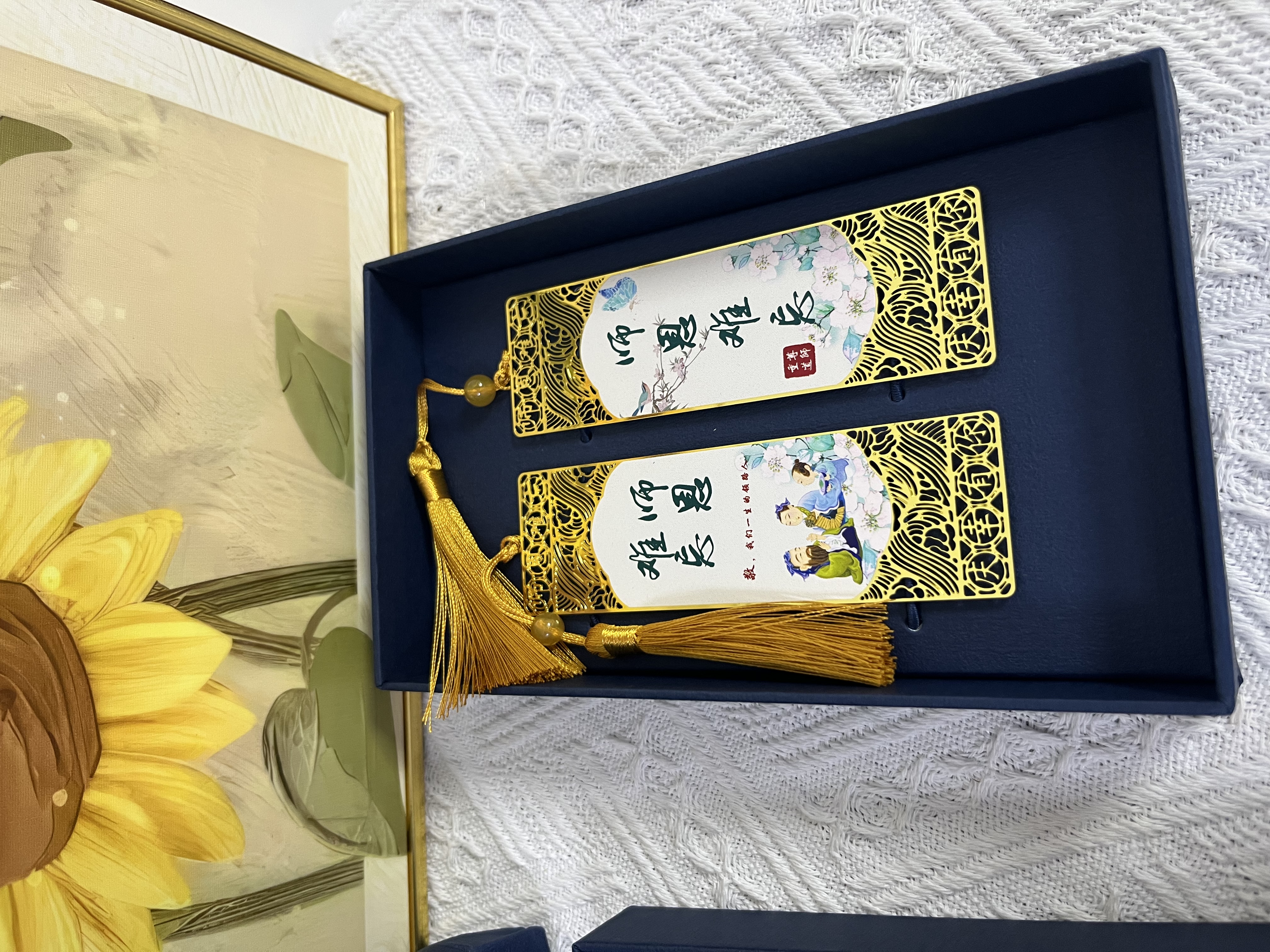 嘉然恒中秋节礼物送男女老师高档实用有纪念意义古风文创黄铜师恩书签礼盒谢师宴高级轻奢伴手礼 实拍图
