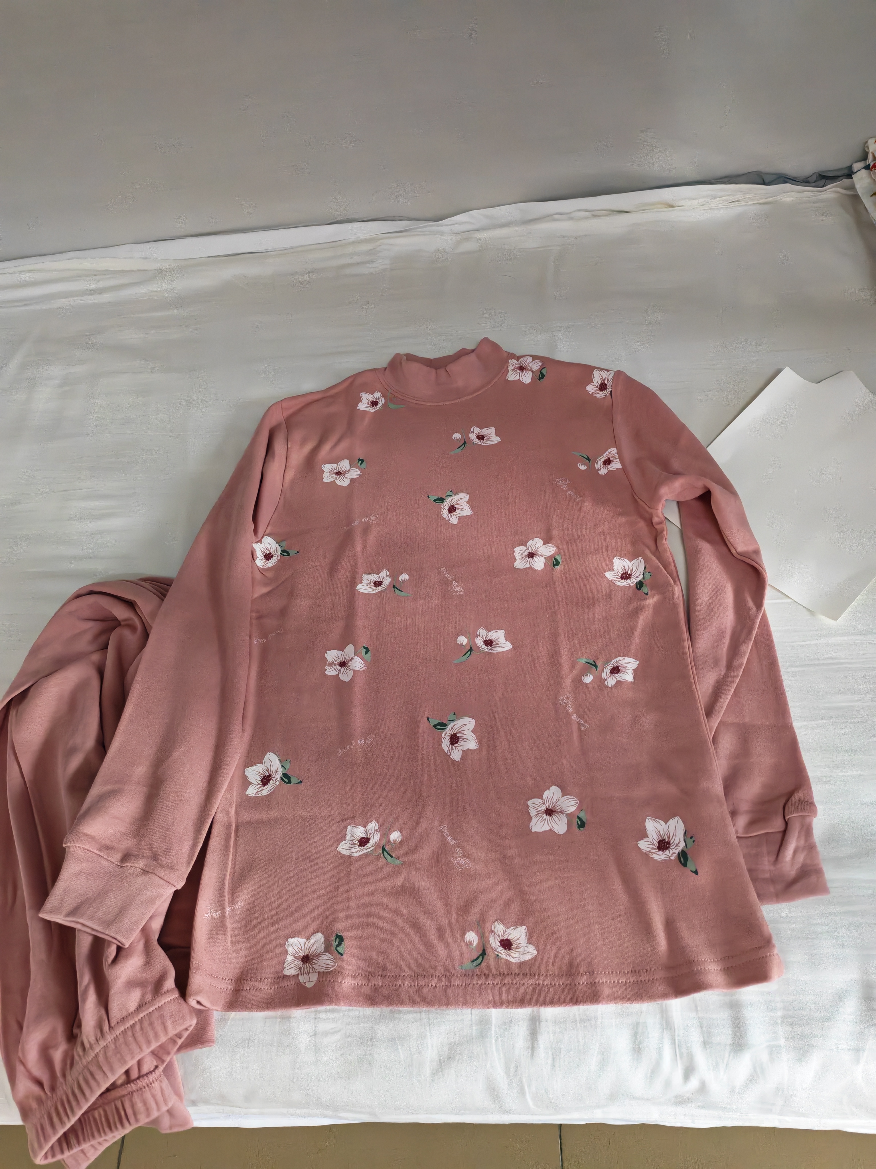 浪莎妈妈秋衣秋裤女士中老年人大码纯棉抗菌毛衫印花线衣保暖内衣套装 实拍图