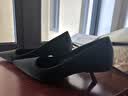 CHARLES&KEITH简约通勤尖头高跟鞋子女鞋休闲单鞋生日礼物送女友CK1-60280245-1 Black Textured黑色纹理 38 实拍图