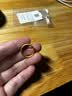 周六福黄金戒指女硬金三生三世足金素圈指环 定价单个 沙面14号-0.85g 实拍图