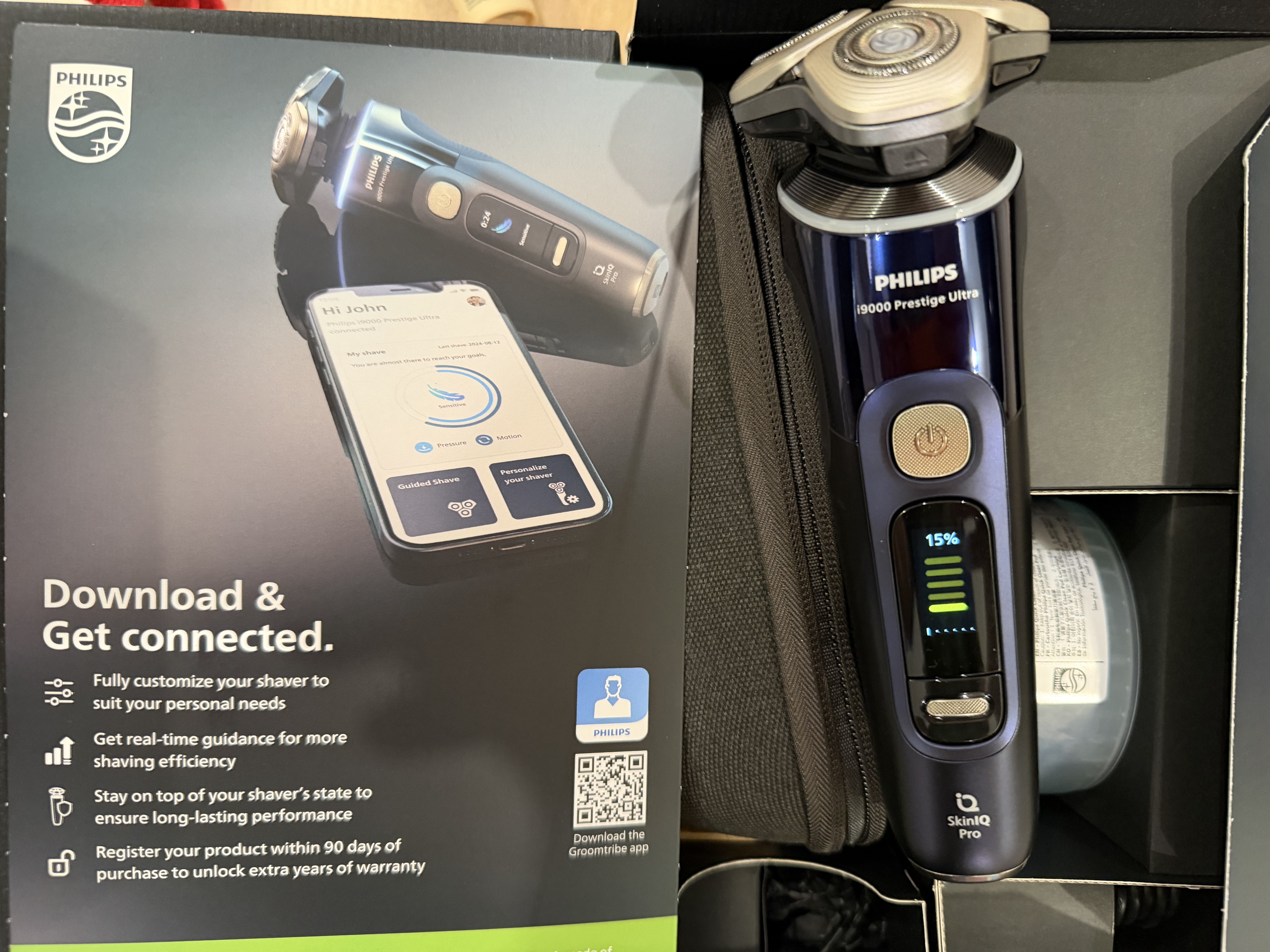 飞利浦（PHILIPS）【旗舰爆款礼盒】电动剃须刀男士刮胡刀 荷兰原装进口 旋护新9系Ultra XP9401 送长辈父母生日礼物 实拍图