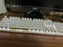 前行者（EWEADN）TK100朋克机械键盘电竞游戏有线台式电脑笔记本外接办公打字复古外设吃鸡104键 白色白光茶轴 实拍图