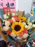 艾斯维娜鲜花速递向日葵混搭花束生日礼物全国同城配送 向日葵香槟韩式花束 实拍图