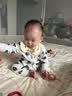 爱贝迪拉（AIBEDILA） 婴儿口水巾4条纯棉印花围嘴宝宝360°旋转饭兜3层新生儿防水围兜 实拍图