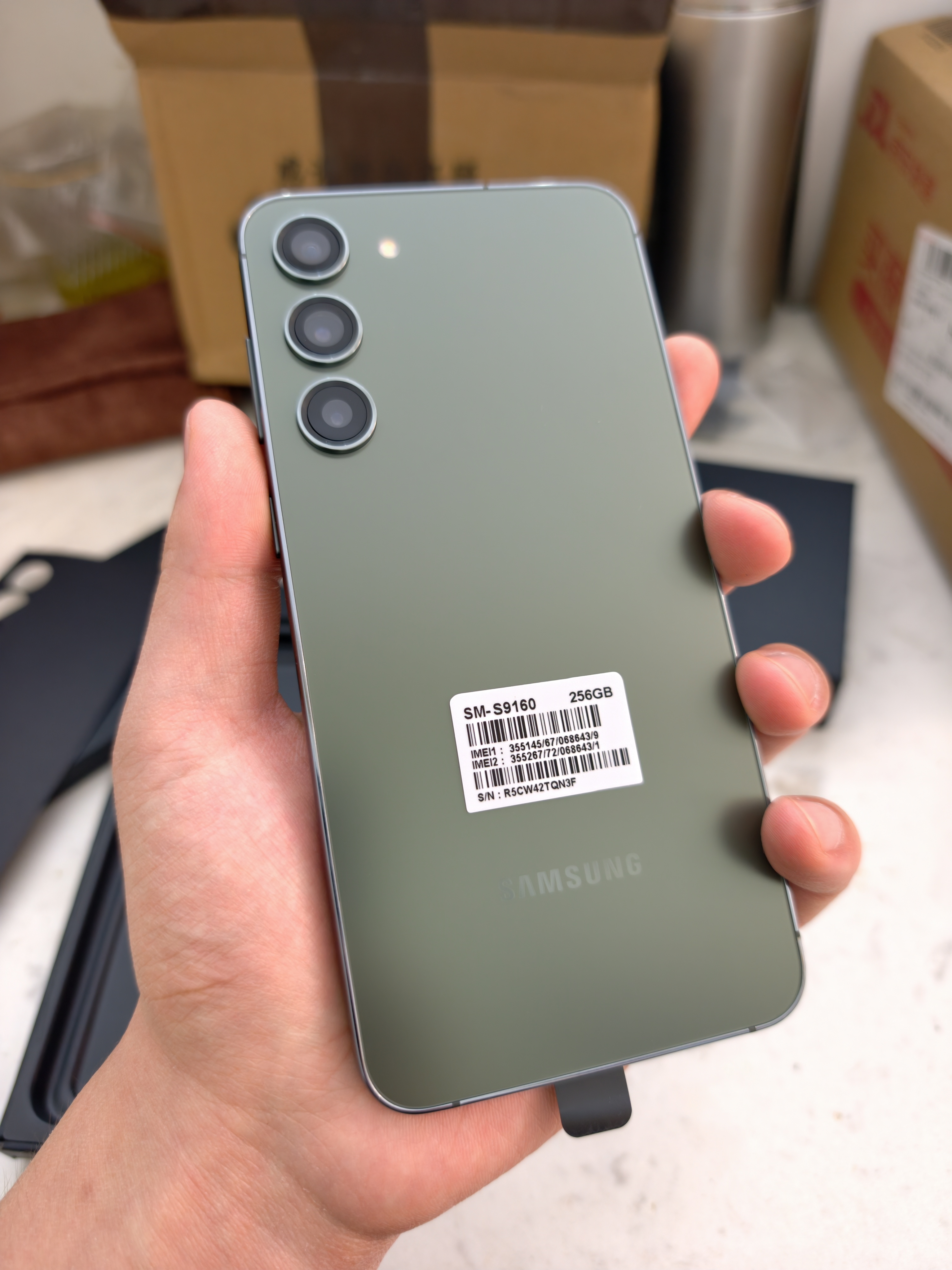 三星（SAMSUNG）Galaxy S23 系列旗舰小屏拍照AI手机 实时翻译同声传译库存 S23+第二代骁龙8 金属机身S23Plus轻薄 S23+（6.6英寸）悠野绿 256G 国版（双卡） 标配 实拍图