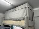 富安娜 宿舍上下铺通用单开门 强遮光床帘 学生围栏蚊帐0.9*1.9*0.9米灰 实拍图