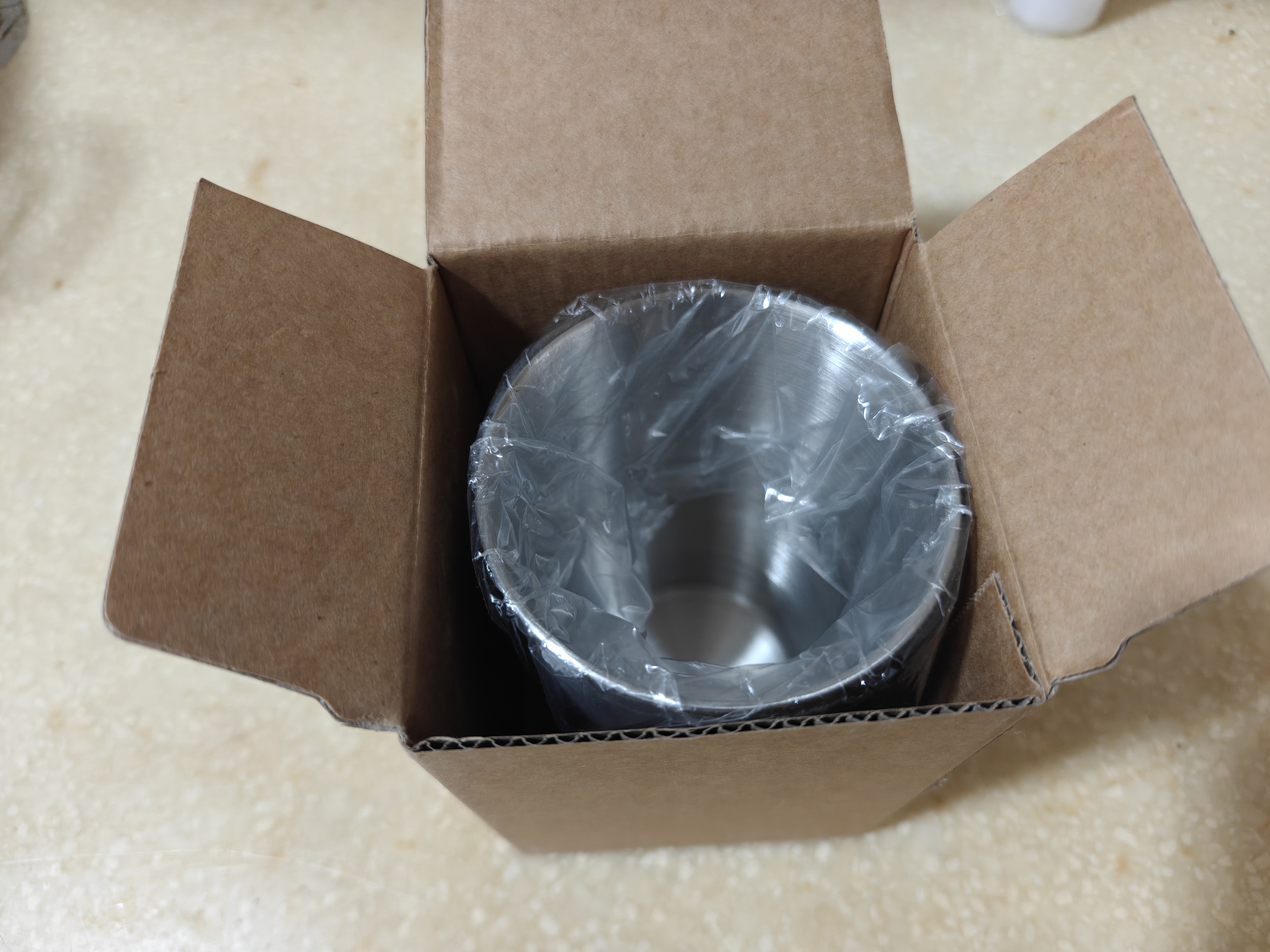 onlycook304不锈钢杯子食品级抗菌啤酒杯冷饮杯加厚防摔喝水杯子 【350ML双层杯】304直身方底 实拍图