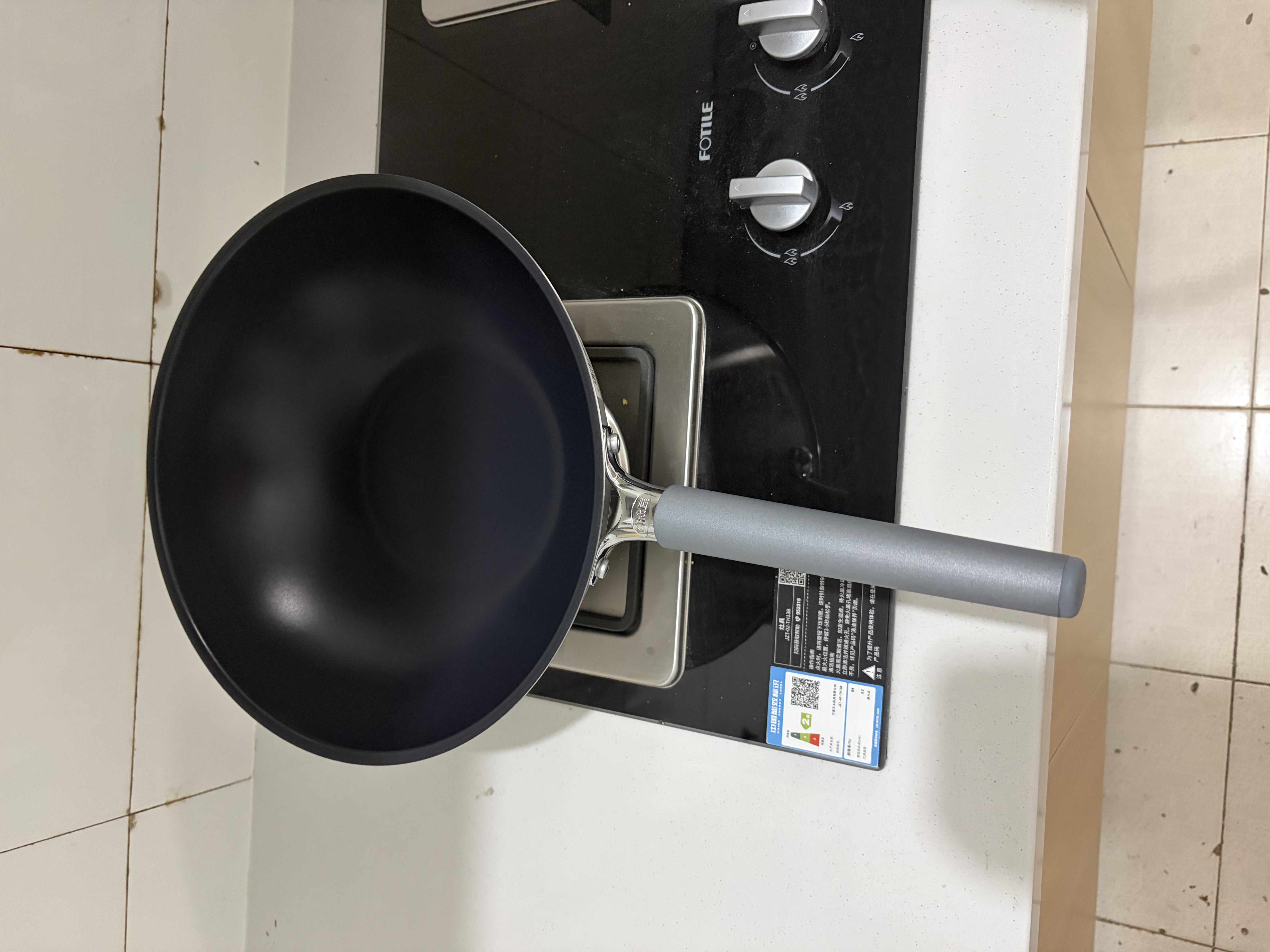 三禾0涂层炒锅无涂层不粘锅钛钢不锈钢电磁炉通用炒菜锅30cmLC30S16 实拍图