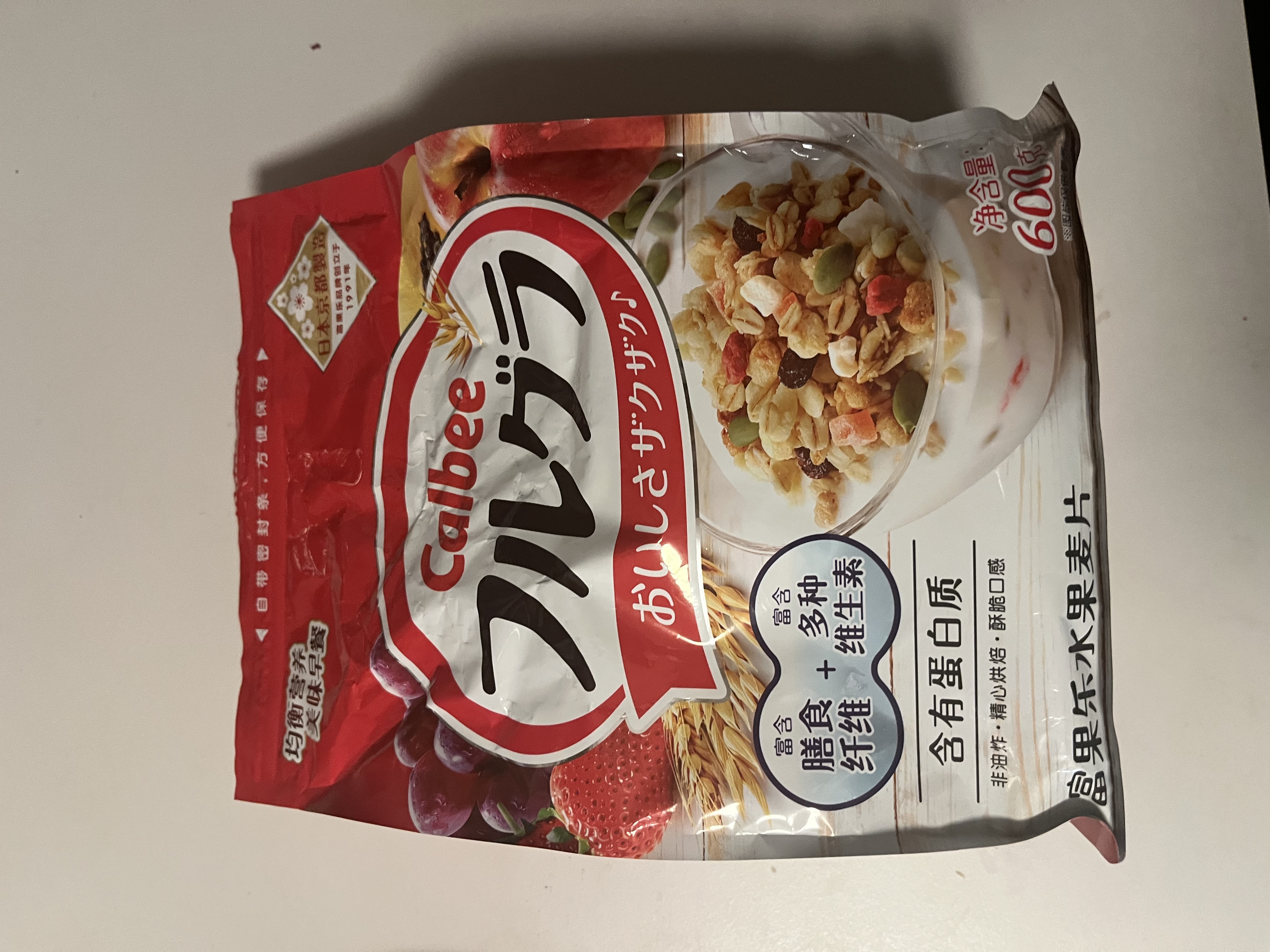 卡乐比（Calbee）原味水果麦片600g 进口非油炸 营养代餐早餐零食 实拍图