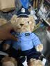 蜀黍家交警小熊公仔警察小熊正品反光条骑行服玩偶毛绒小熊礼品采购定制 威威（坐姿蓝衬25CM 礼品袋） 默认款 实拍图
