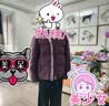 坦博尔羽绒服女短款时尚潮流可脱卸帽百搭保暖外套550388T满天星紫160 实拍图