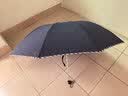 天堂伞 加大雨伞三折 经典商务伞格纹10骨加大雨伞男女 藏青 实拍图
