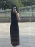 UR2026夏季新款女装气质褶皱收腰修身无袖连衣裙UWM760050 黑色 L 实拍图