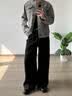 Shelley Jones黑色原牛阔腿牛仔裤男款直筒水洗弯刀裤子cleanfit显腿长微喇裤 黑色 原色牛仔自带酷感 XL 身高175-180cm体重140-155斤 实拍图