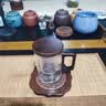 雅集耐热加厚家用办公茶水分离玻璃泡茶杯墨竹杯500ml烟灰木盖款 实拍图