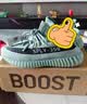 阿迪达斯 Yeezy350灰湖绿透气椰子青少年女士休闲鞋 HQ2060 37 实拍图