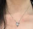 蓝眼泪水滴项链小众设计感海蓝宝吊坠锁骨链七夕礼物送女友女生 L148蓝眼泪项链 实拍图