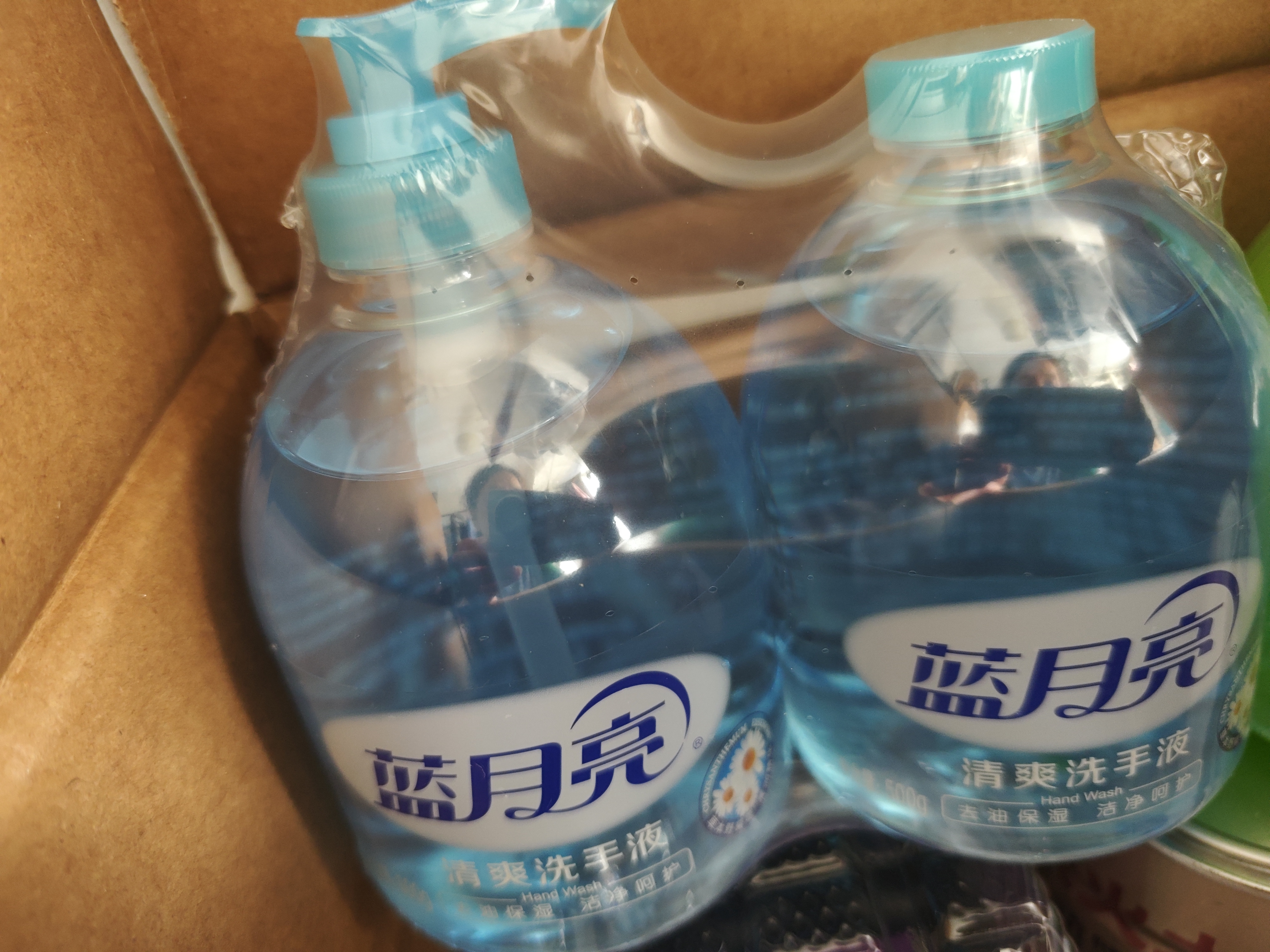 蓝月亮洗手液泡沫丰富清爽去油去腥500g+洗手液补充装500g  实拍图