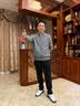 罗蒙（ROMON）针织衫男士秋冬休闲宽松落肩开衫毛衣立领上衣外套男ST10 浅灰 XL 实拍图