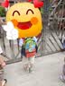 SHUKIKU儿童书包幼儿园背包防丢户外旅游防泼水超轻双肩包橙红S+码 实拍图