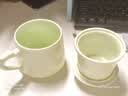 宅轻松 羊脂玉水墨茶杯陶瓷茶水分离过滤泡茶茶具中式带盖泡茶公道杯 实拍图
