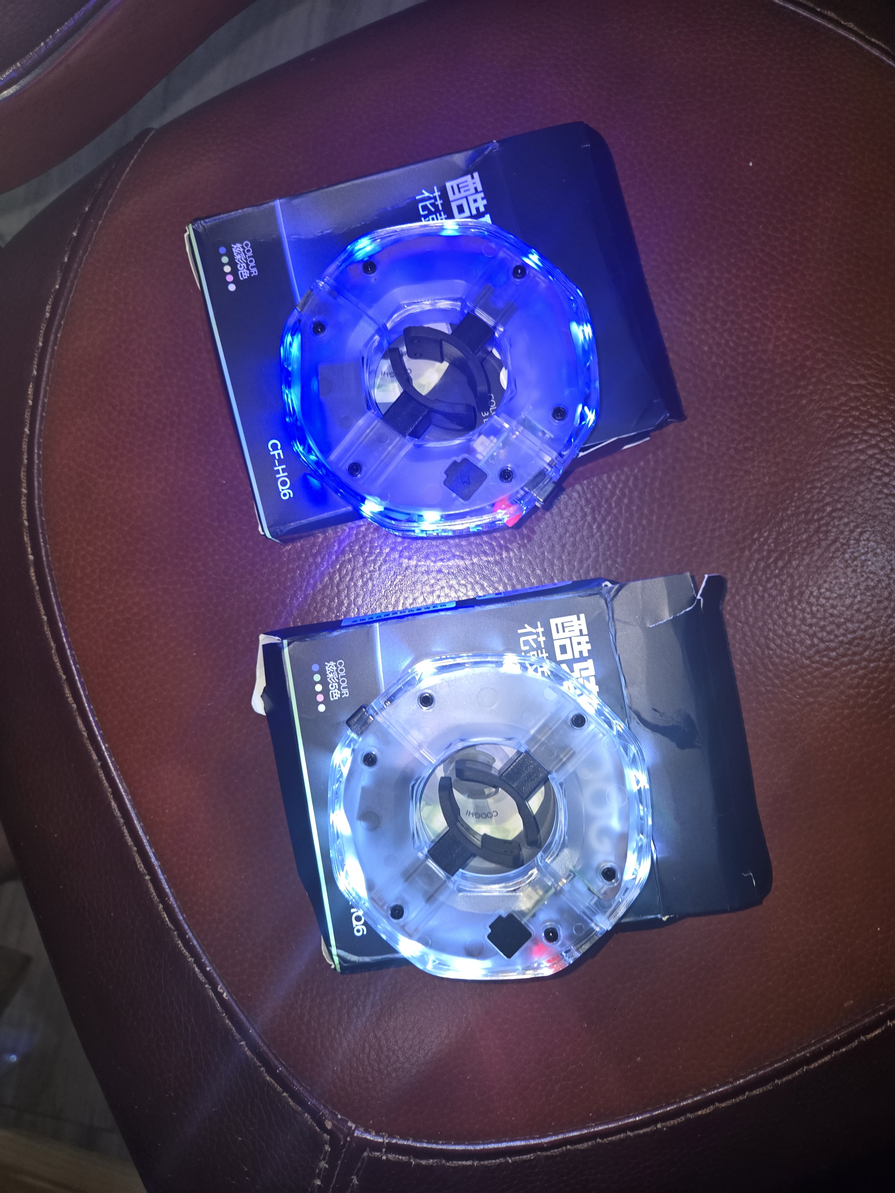 酷骑（COOGHI）儿童自行车平衡车花鼓灯夜骑发光车轮灯风火轮usb充电 炫彩花鼓灯-智能感应（2个） 实拍图