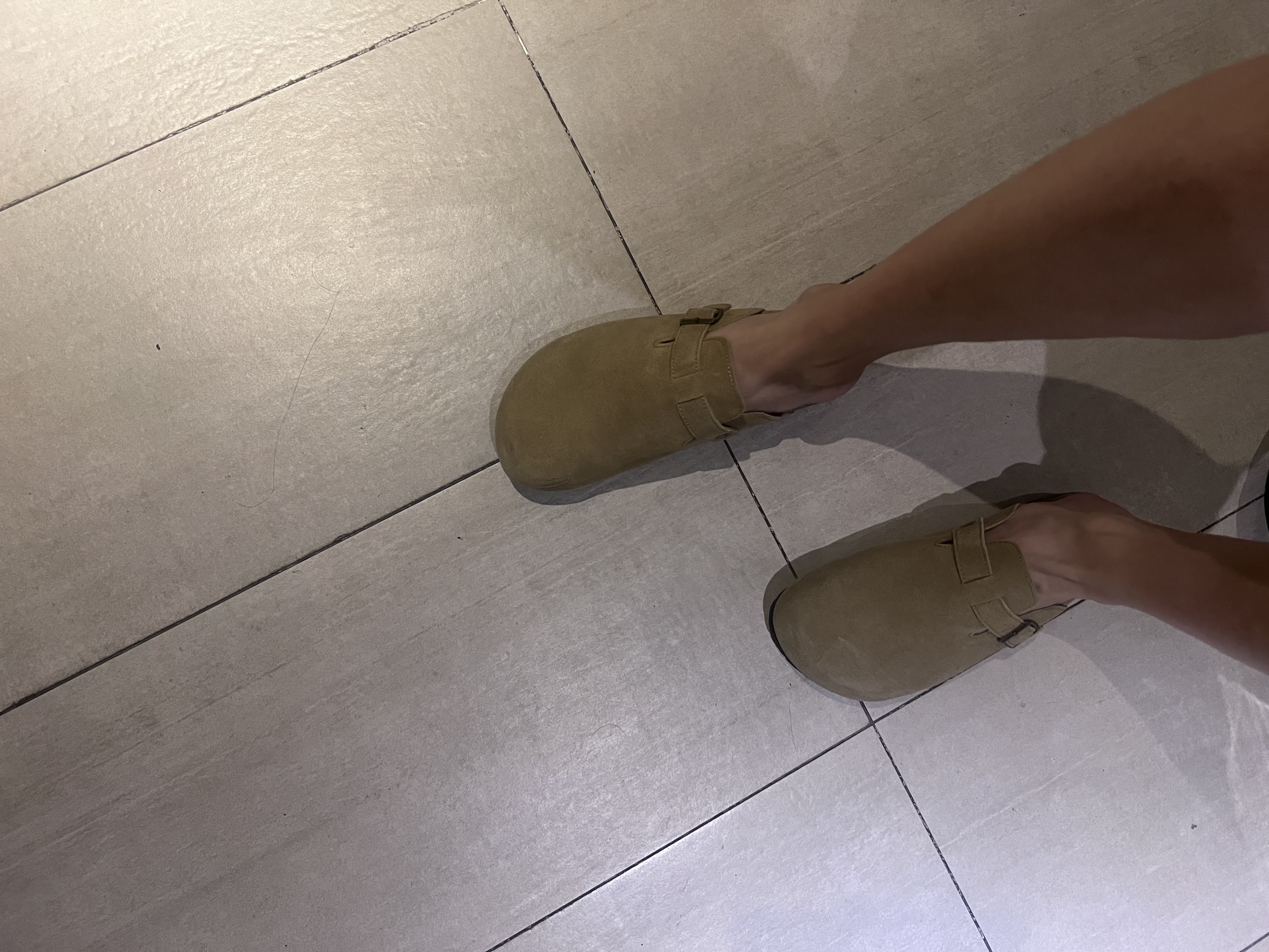 稻草人勃肯鞋男女夏季户外穿真皮头层牛反绒情侣一脚蹬穆勒凉拖 卡42-43 实拍图