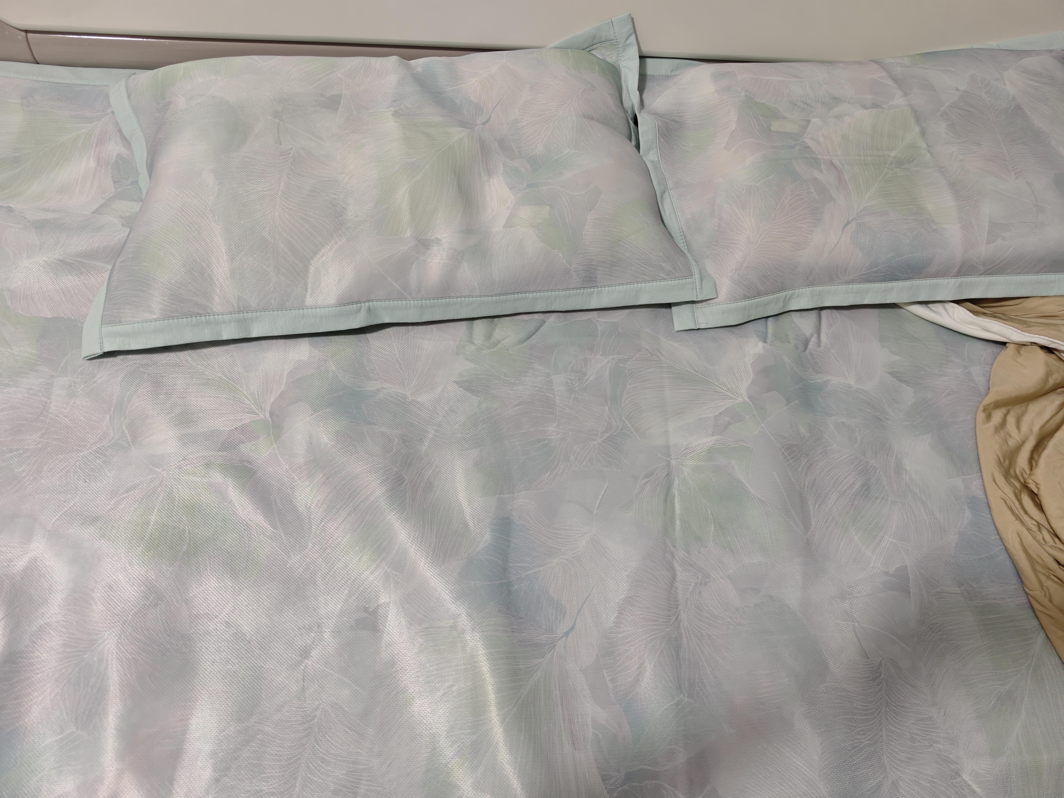 富安娜A类抗菌凉席可机洗冰丝席 夏季凉感席子可折叠三件套 180×200cm 实拍图