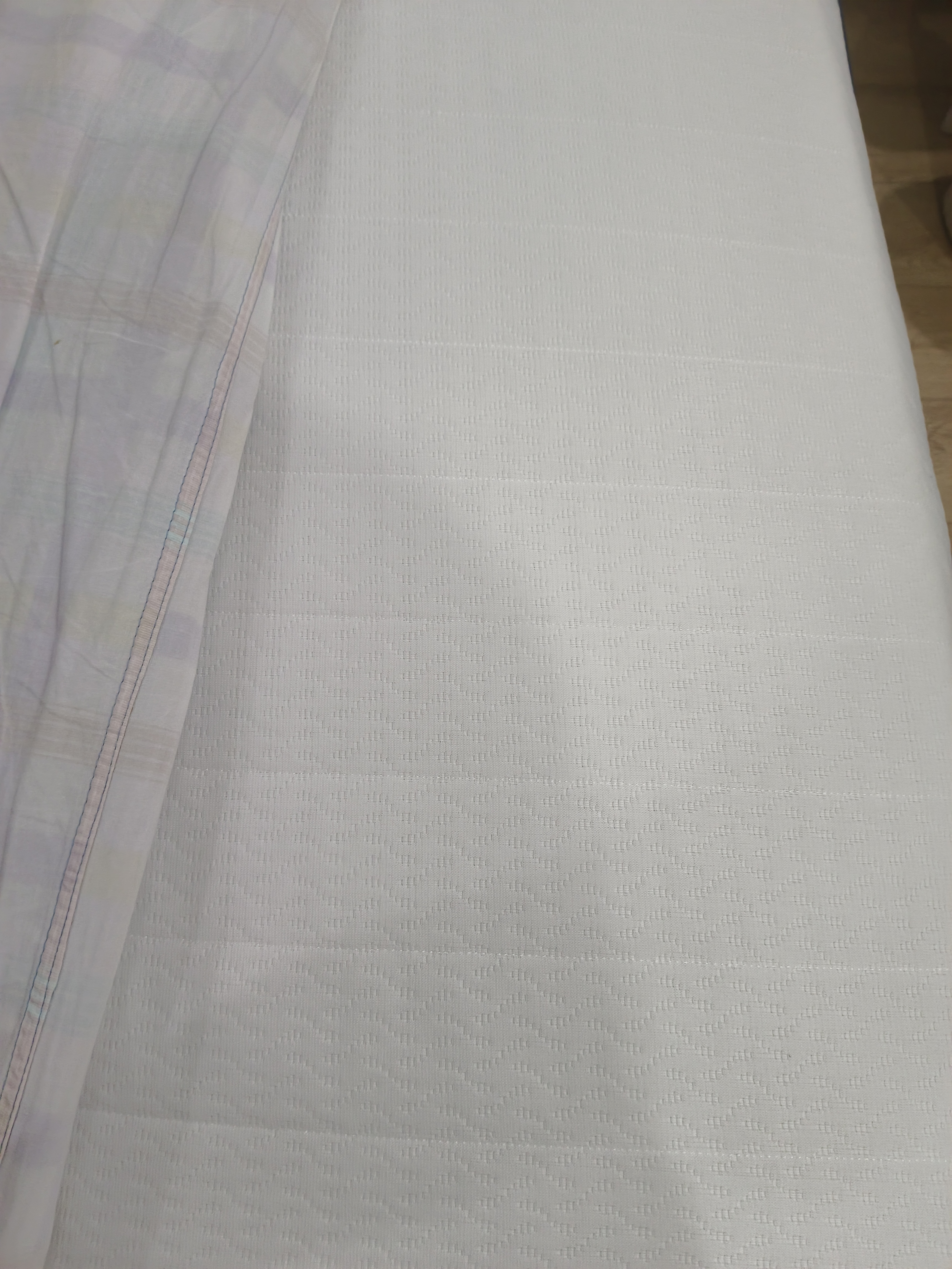 曼克顿（MANKEDUN）乳胶床垫加厚记忆棉榻榻米抗压单双人家用宿舍床褥子床垫子 R白蓝（厚度约5cm） 150cm*200cm【大牌平替 无溢价】 实拍图