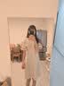 猫人（MiiOW）睡裙女士睡衣女纯棉防螨可爱小熊套头家居服米白M 实拍图
