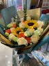 艾斯维娜鲜花速递向日葵混搭花束生日礼物全国同城配送 向日葵香槟韩式花束 实拍图
