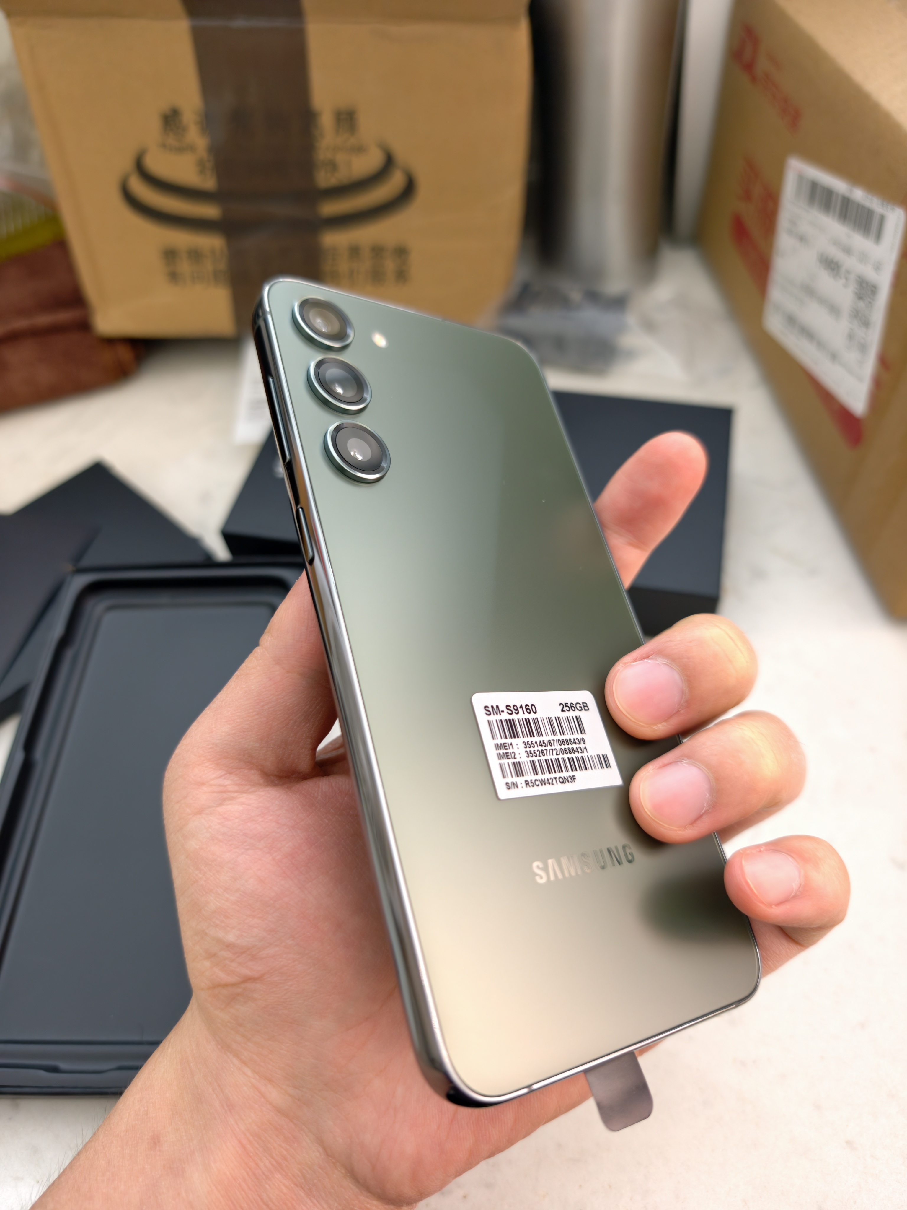 三星（SAMSUNG）Galaxy S23 系列旗舰小屏拍照AI手机 实时翻译同声传译库存 S23+第二代骁龙8 金属机身S23Plus轻薄 S23+（6.6英寸）悠野绿 256G 国版（双卡） 标配 实拍图
