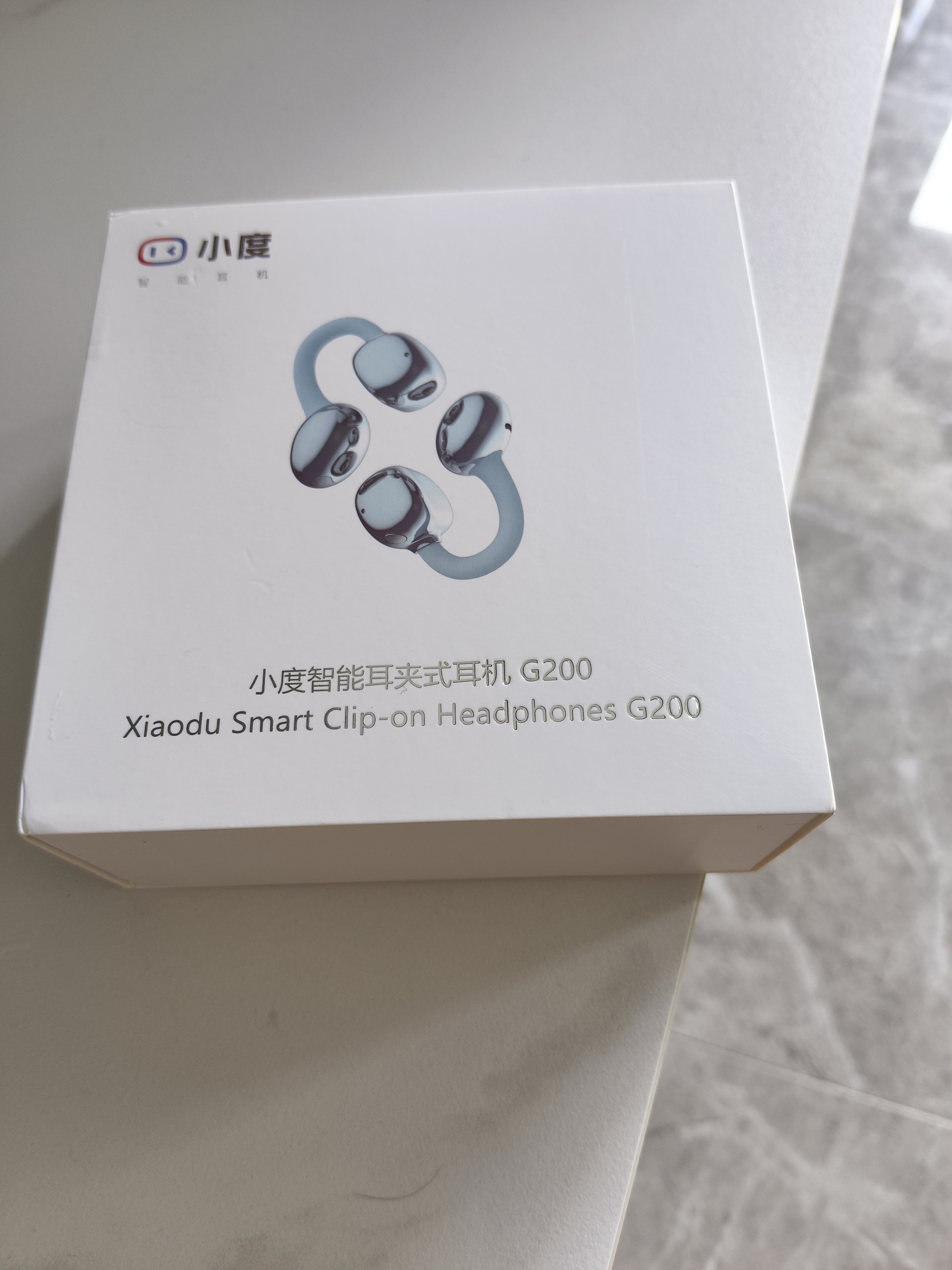 小度2026新款G200蓝牙耳机耳夹式骨传导无线开放式智能降噪超长续航运动耳机适配苹果华为 风铃蓝 实拍图