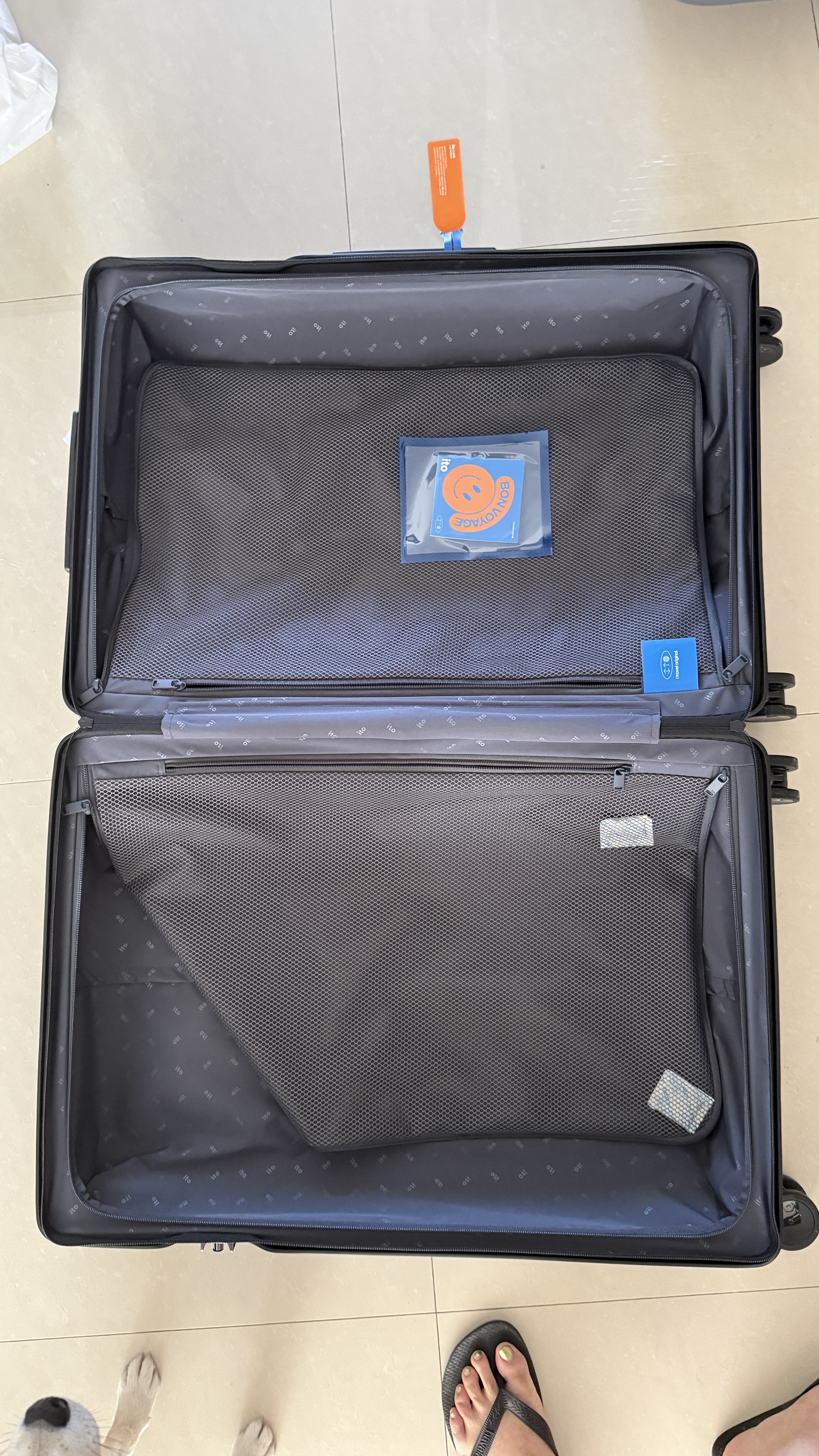 ITO「袁泉同款」PISTACHIO STRIPED 炭黑28英寸行李箱拉杆箱旅行箱 实拍图