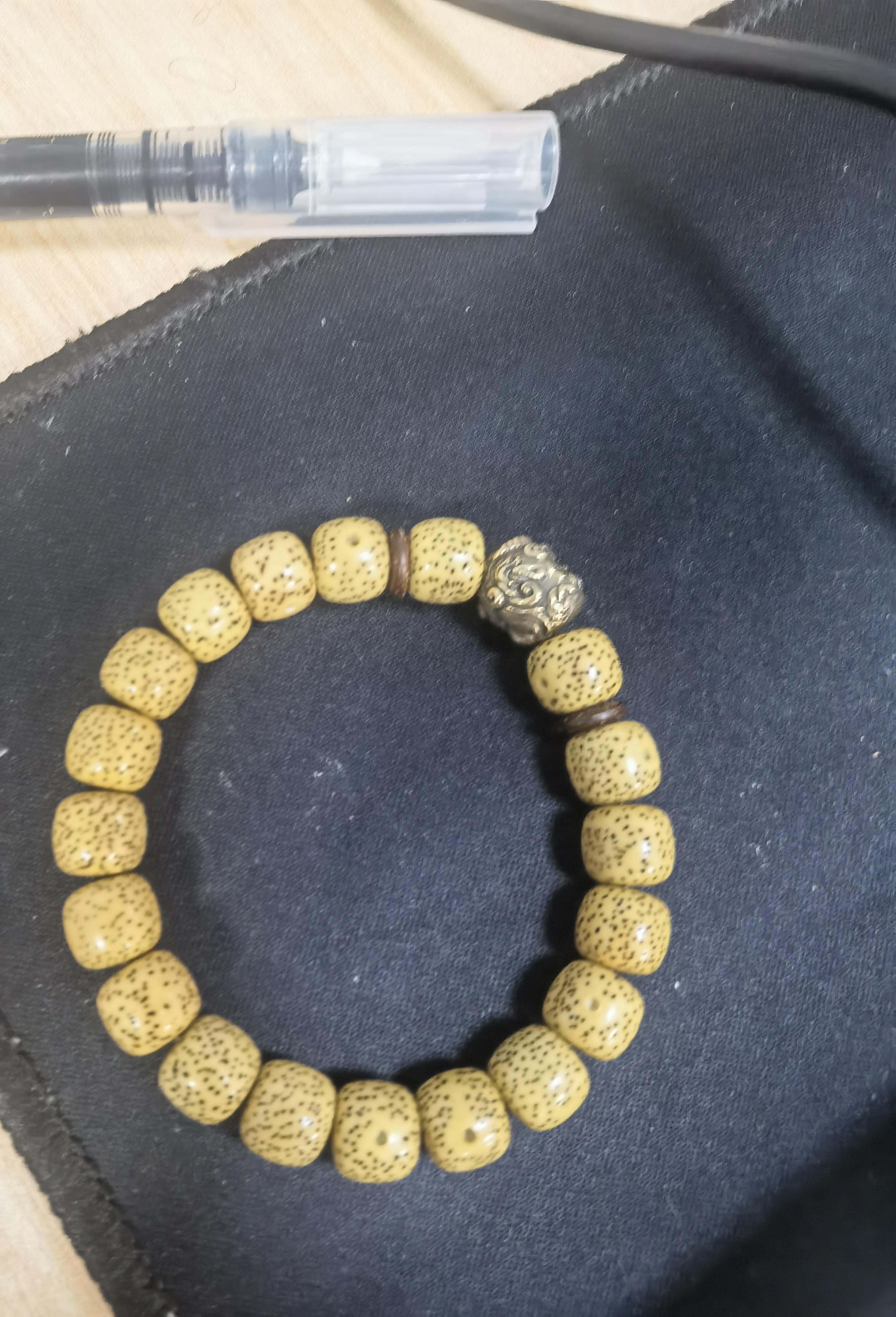 月印百川 星月菩提手串原生态鸡油黄文玩佛珠盘玩手链约8*10mm 实拍图