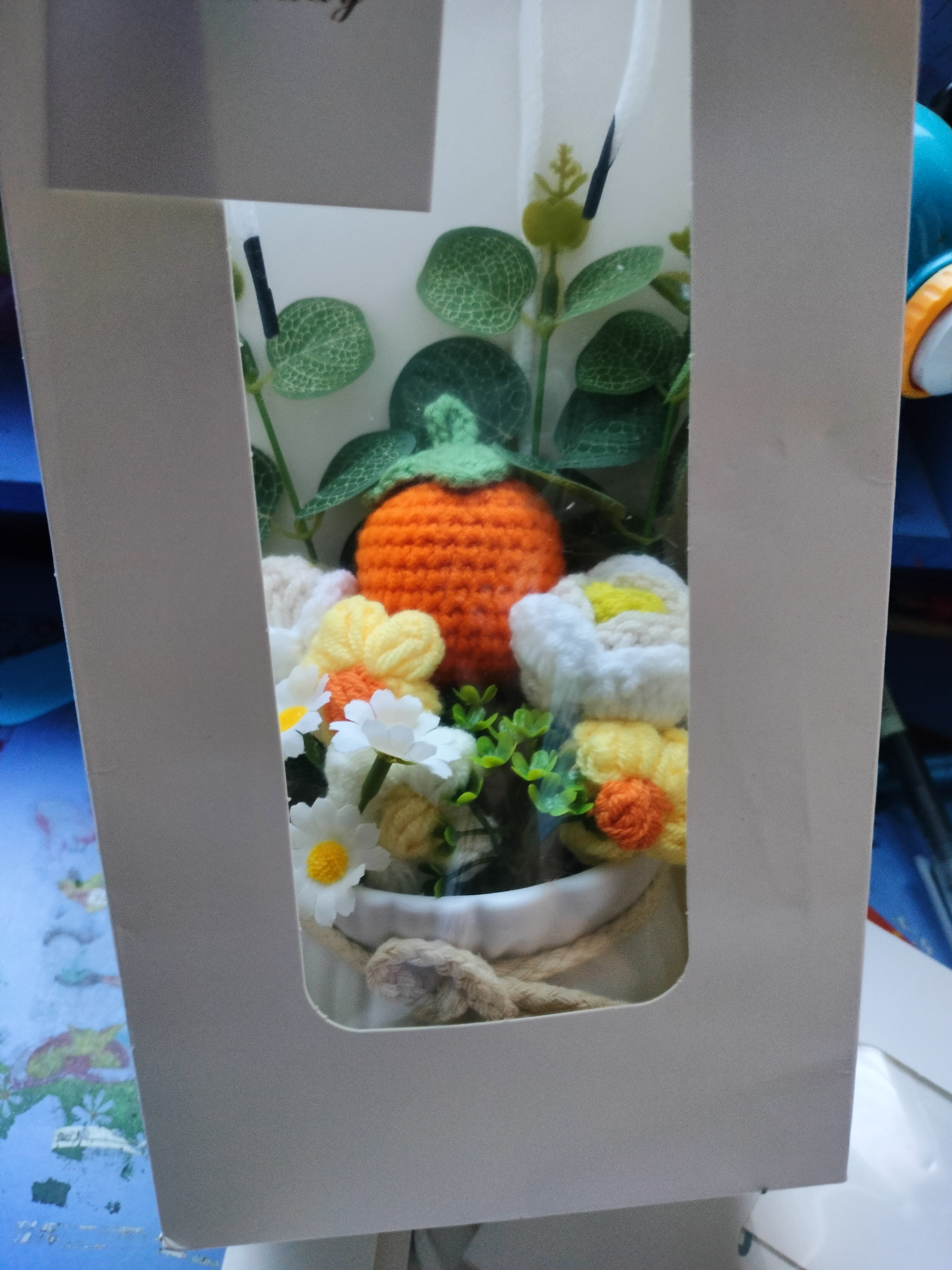 柏爱柿柿如意手工编织针织花摆件永生花生日礼物女老婆中秋节国庆 实拍图