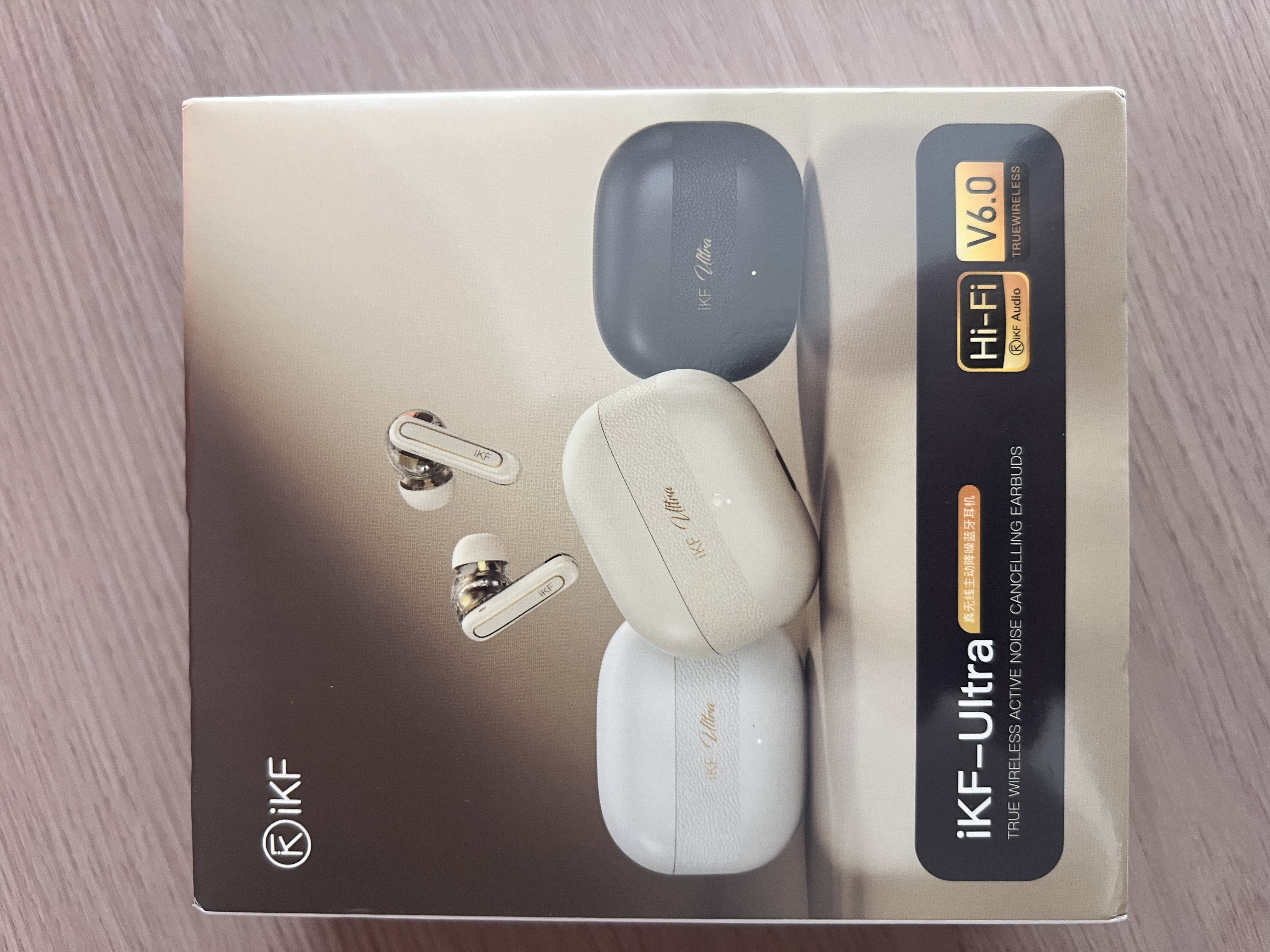 iKF Ultra圈铁降噪无线蓝牙耳机双单元高解析LDAC高保真音质入耳式主动降噪游戏低延迟APP智联 雅典黑 实拍图