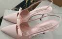CHARLES&KEITH缎面蝴蝶结尖头高跟凉鞋女生日礼物送女友CK1-60361556 Light Pink浅粉色 37 实拍图