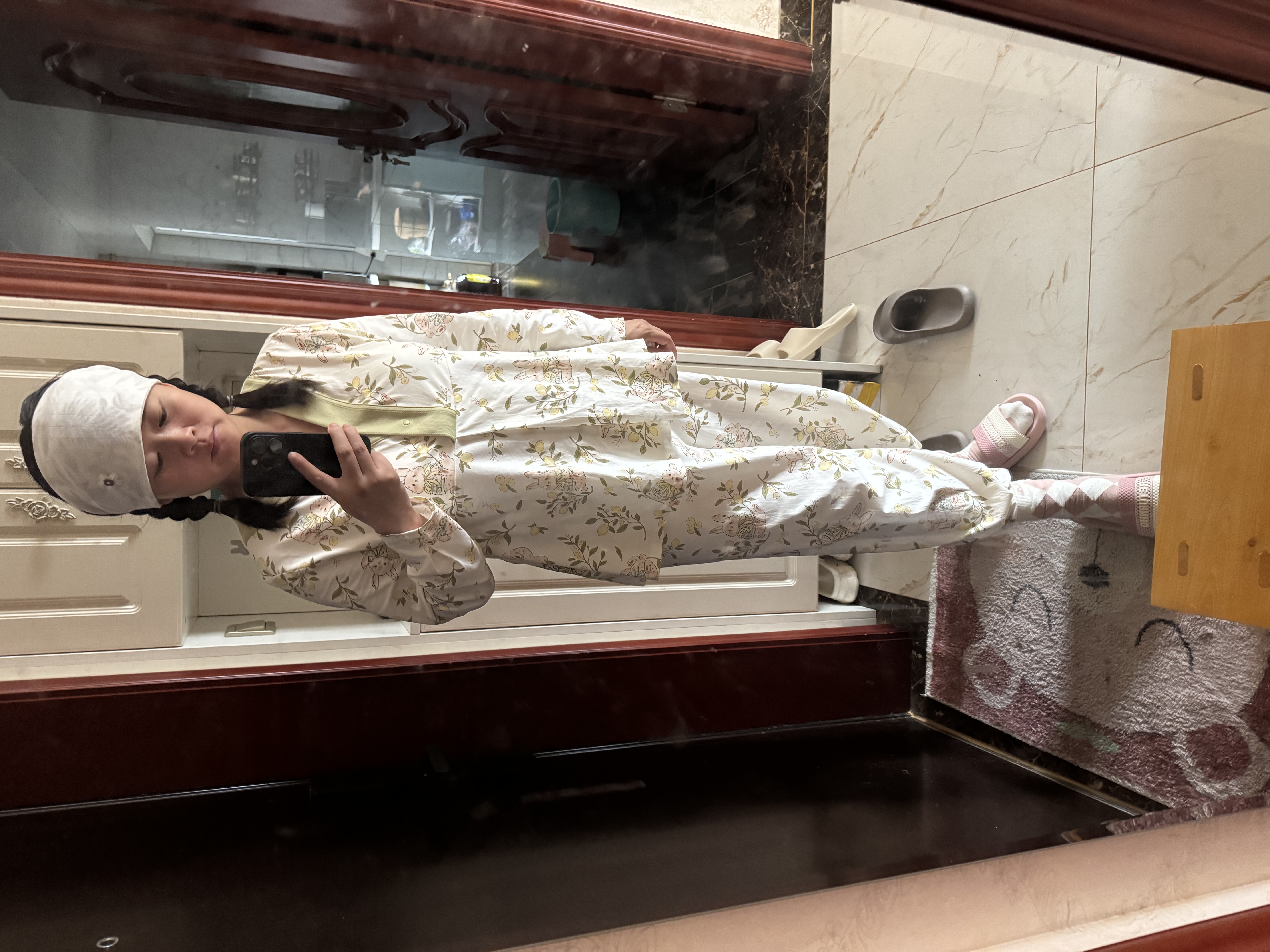 雅特茂月子服纯夏季产后棉孕妇睡衣款产妇待产喂奶哺乳家居服 四季款180g（送胸垫）柠檬兔1470 M 实拍图