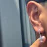 BJYL菱形十字架耳环男士单只潮流耳钉男生耳坠小众设计感高级百搭耳饰 一对 实拍图