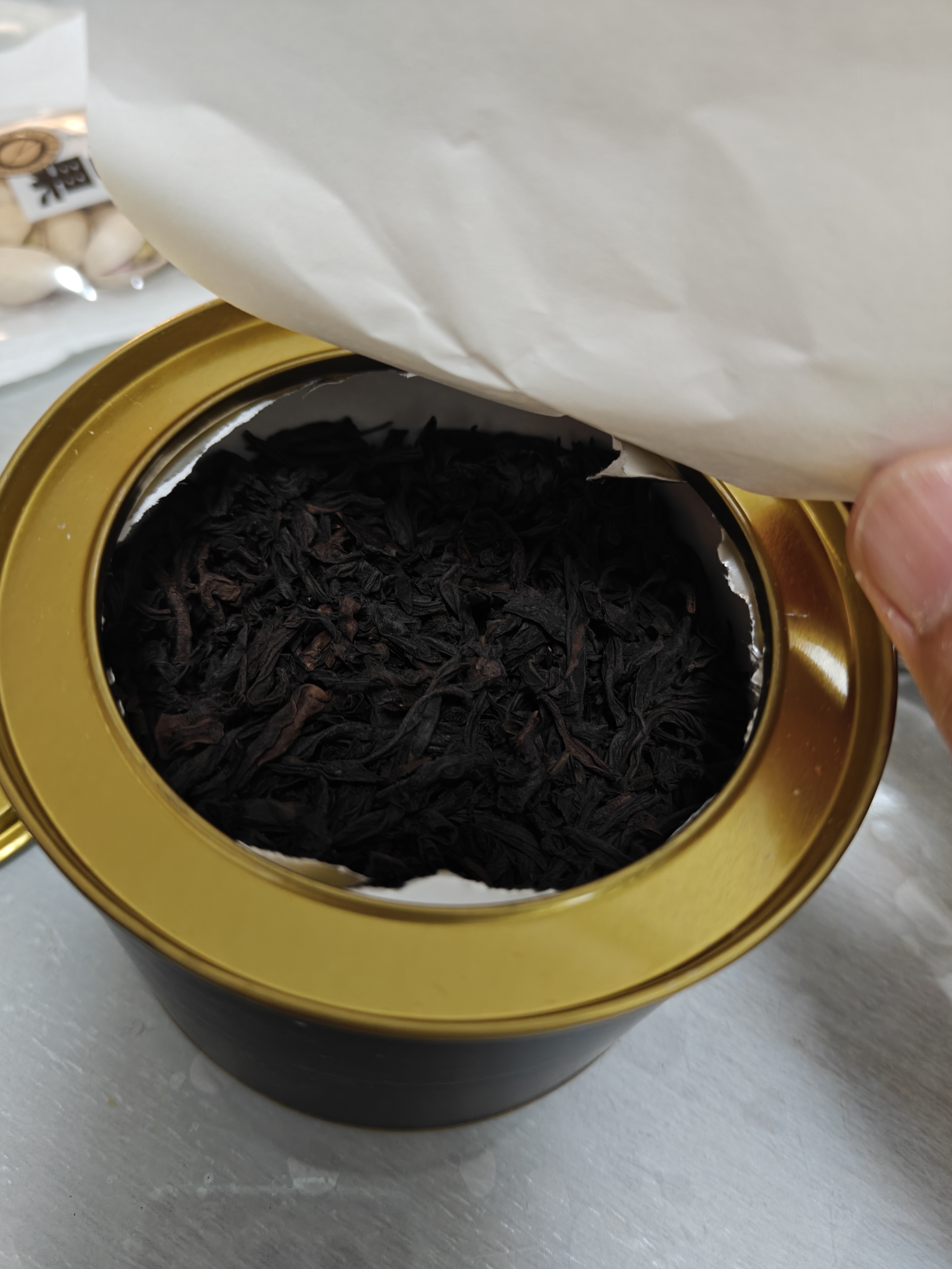 正山堂旗下岩语武夷岩茶 大红袍 特级茶叶自己喝乌龙茶千山礼盒中秋送礼 50g*1罐（觅川大红袍） 实拍图