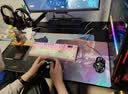 锦汐升降电脑桌台式电竞桌家用桌椅套装组合办公桌子站立式游戏工作台 【碳纤维纹理】升降电竞桌140CM 实拍图