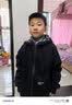 左西童装男童卫衣2026秋款外套连帽儿童开衫大童休闲上衣 藏青色 140 实拍图