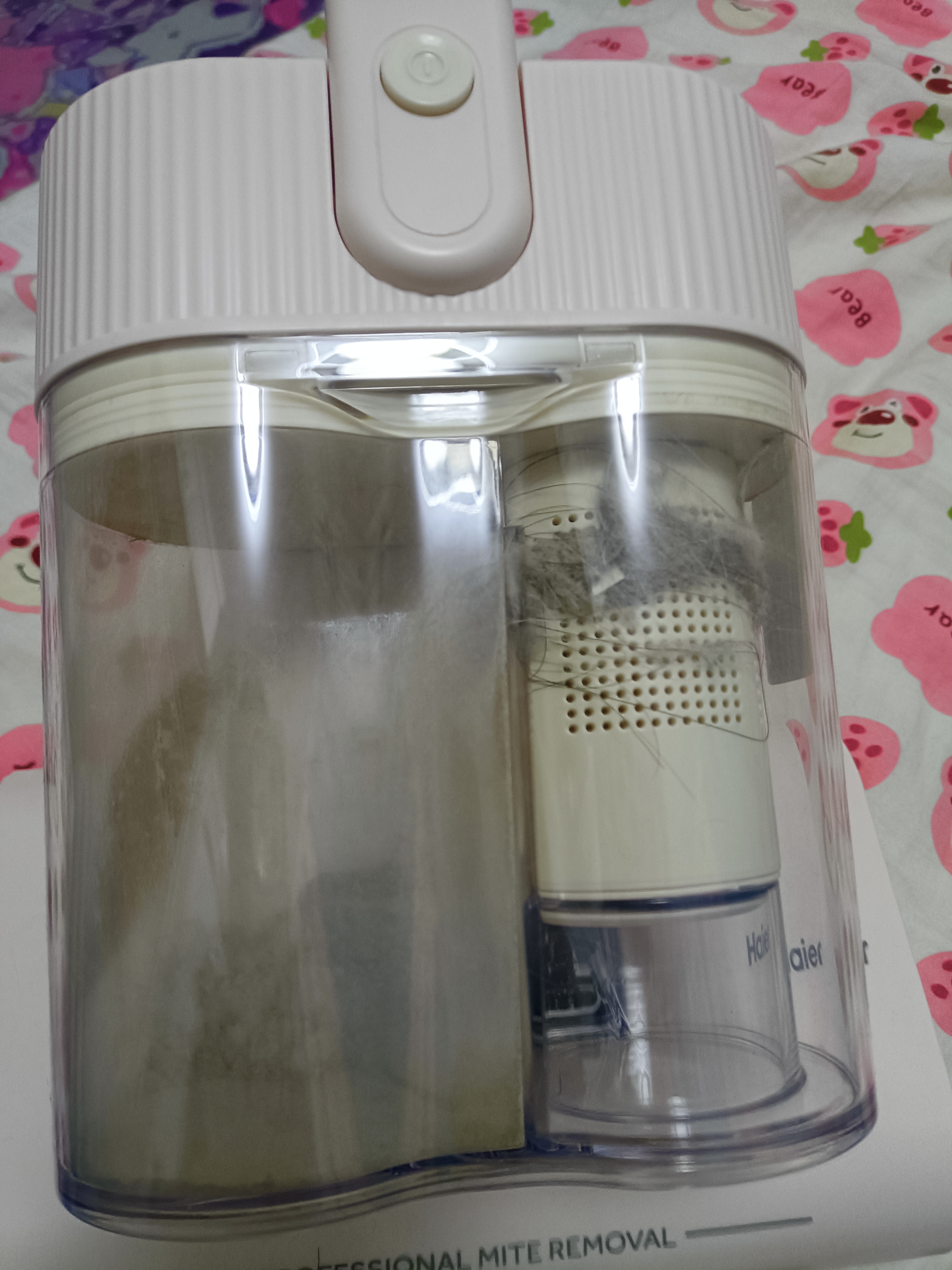 海尔（Haier）白巧除螨仪床宝双杯尘螨分离 家用床上吸尘器除螨虫紫外线杀菌大吸力吸尘HSM-Y201(F) 实拍图