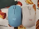 罗技（Logitech）M221 轻音鼠标 无线鼠标 办公鼠标 对称鼠标 带无线微型接收器 雾霭蓝 实拍图