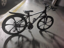 金武端自行车成人山地车公路赛车单车骑行变速超轻越野中学生初中青少年 旗舰版-六刀轮-黑白色 26寸24速 实拍图