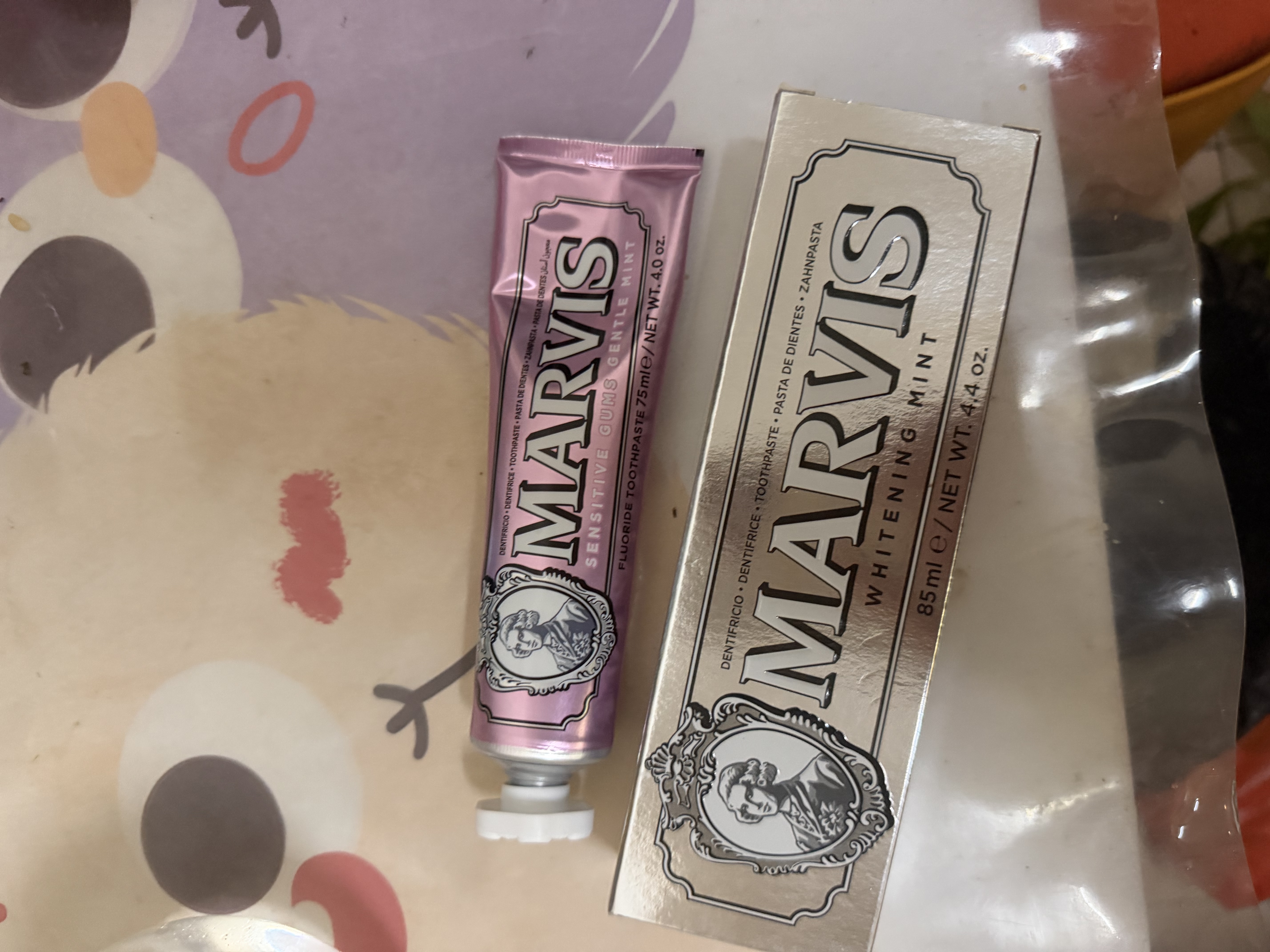 MARVIS玛尔仕亮白薄荷味牙膏85ml（银色）防龋清洁 新旧包装随机发货  实拍图